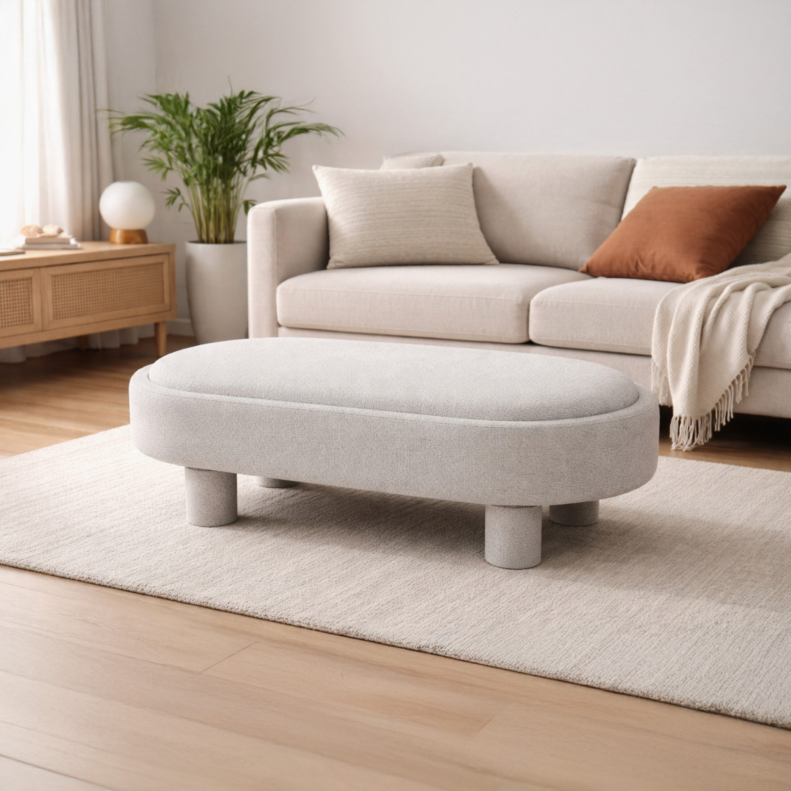 Sicily Fabric Bench with Storage