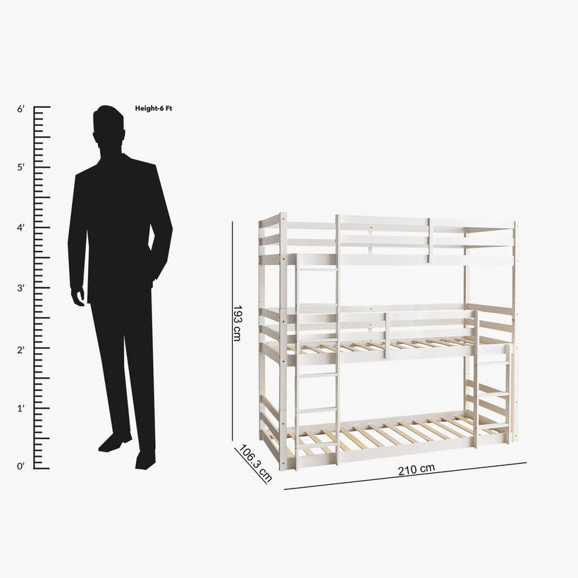 Movo Ivory Stova Triple Bunk Bed - Image 11