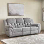 Stanford NXT 3-Seater Fabric Recliner with Drop Down and 2 Cupholders