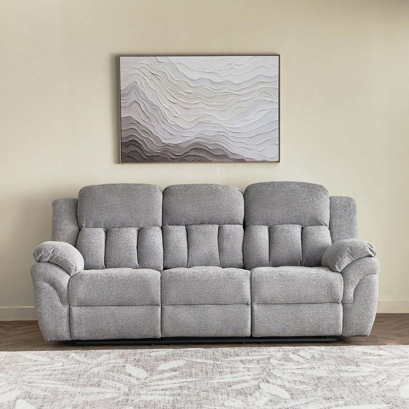 Stanford NXT 3-Seater Fabric Recliner with Drop Down and 2 Cupholders - Image 5
