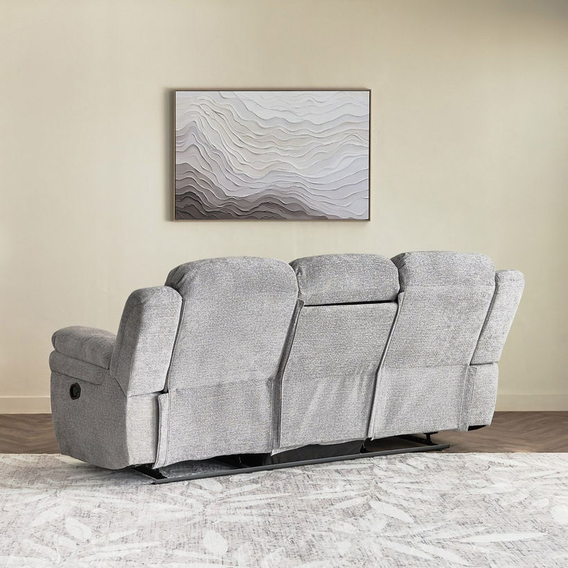 Stanford NXT 3-Seater Fabric Recliner with Drop Down and 2 Cupholders - Image 6