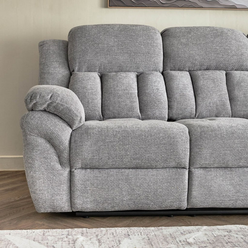 Stanford NXT 3-Seater Fabric Recliner with Drop Down and 2 Cupholders - Image 7