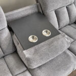 Stanford NXT 3-Seater Fabric Recliner with Drop Down and 2 Cupholders