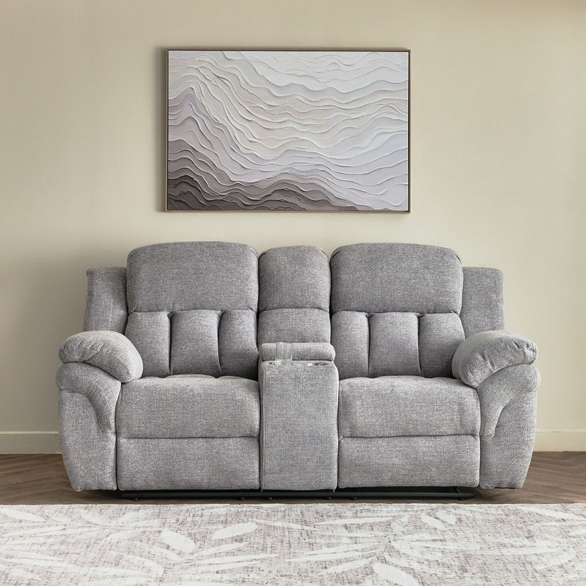 Stanford NXT 2-Seater Fabric Recliner with Console and 2 Cupholders - Image 5