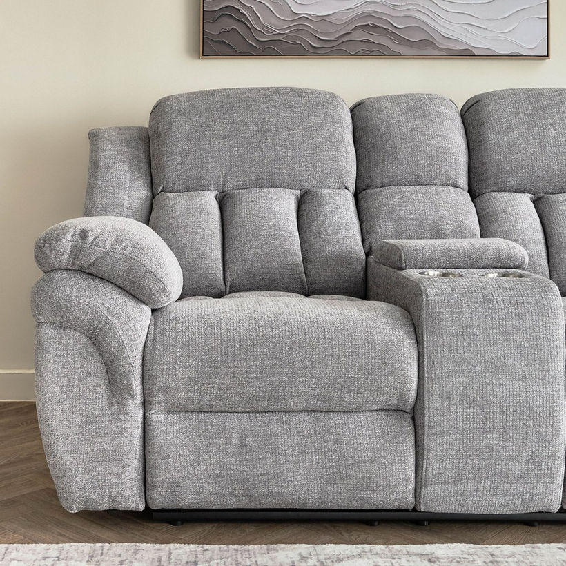 Stanford NXT 2-Seater Fabric Recliner with Console and 2 Cupholders - Image 8