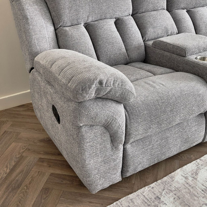 Stanford NXT 2-Seater Fabric Recliner with Console and 2 Cupholders - Image 10