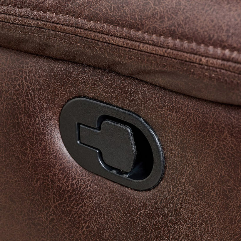 Brunswick Leather Air Fabric Recliner Armchair - Image 9