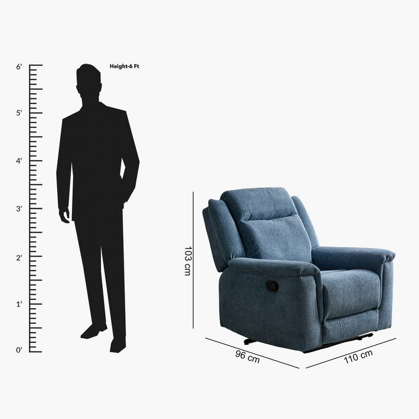 Brunswick Fabric Recliner Armchair - Image 14