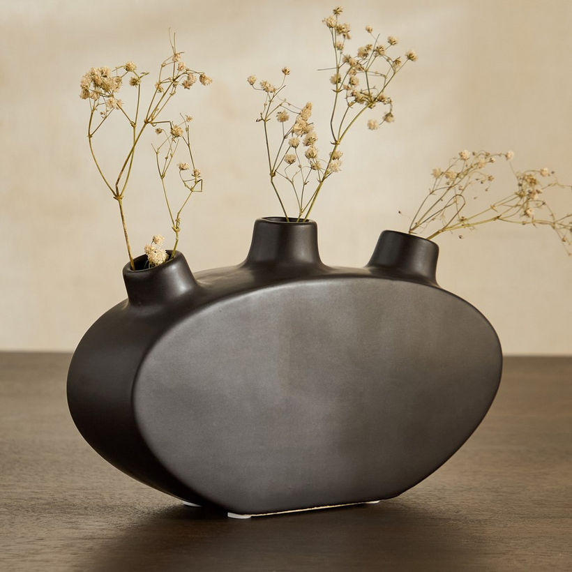 Alora Tilden Monochrome Decorative Vase - 26x6x12 cm - Image 6