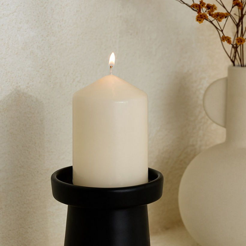 Luna Unscented Pillar Candle - 48 h - Image 7