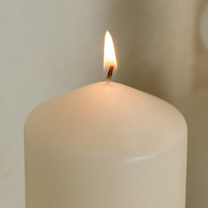 Luna Unscented Pillar Candle - 48 h - Image 8