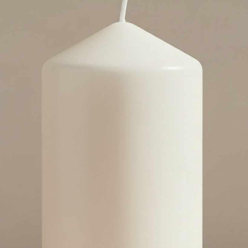 Luna Unscented Pillar Candle - 60 h - Image 7