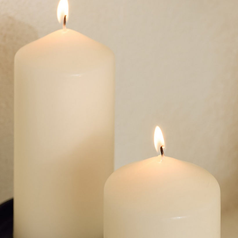 Luna 2-Piece Unscented Pillar Candle Set - Image 8
