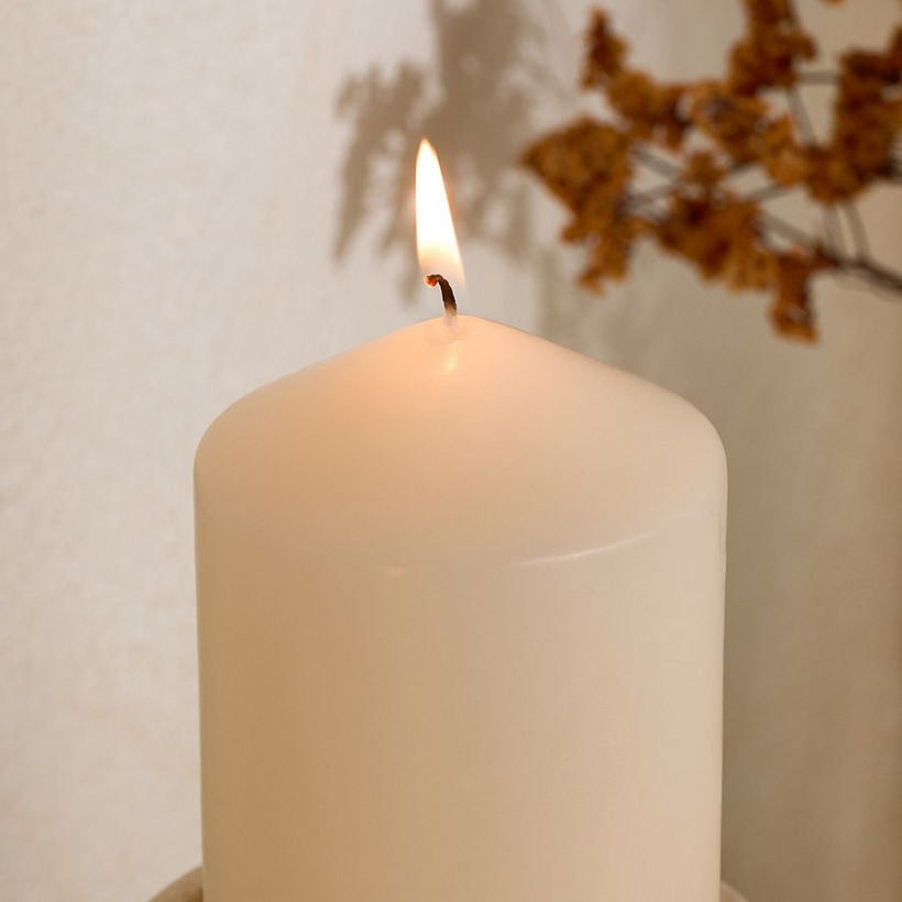 Luna 3-Piece Unscented Pillar Candle Set - Image 8
