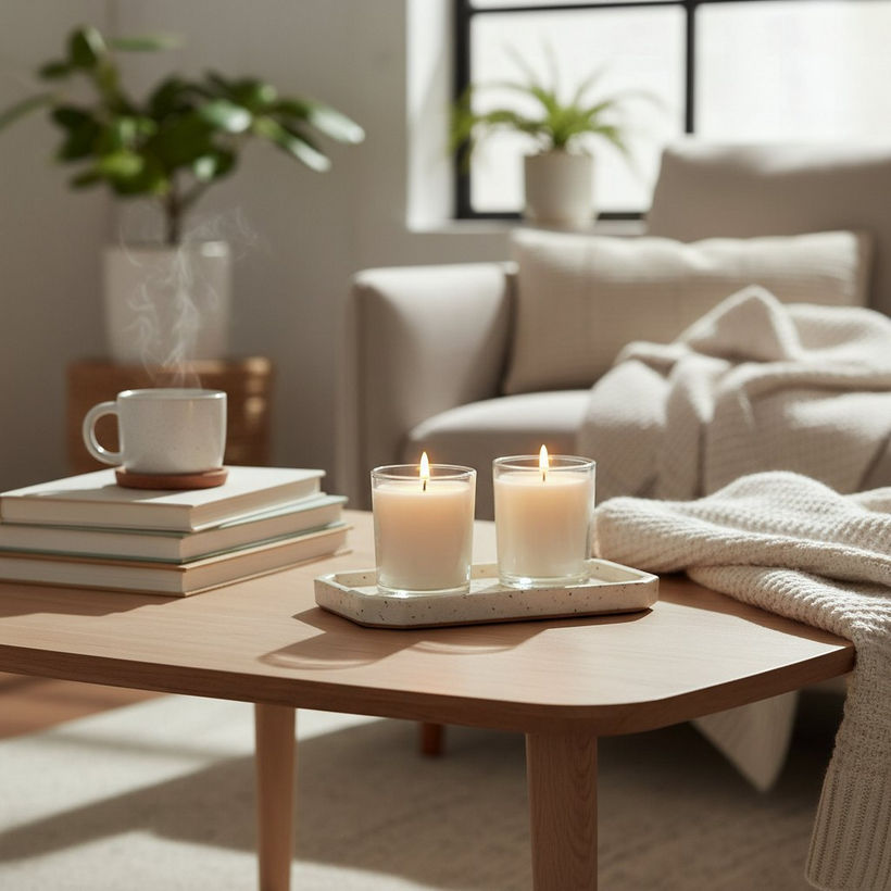 Luna 2-Piece Unscented Votive Glass Jar Candle Set - 10 h - Image 5