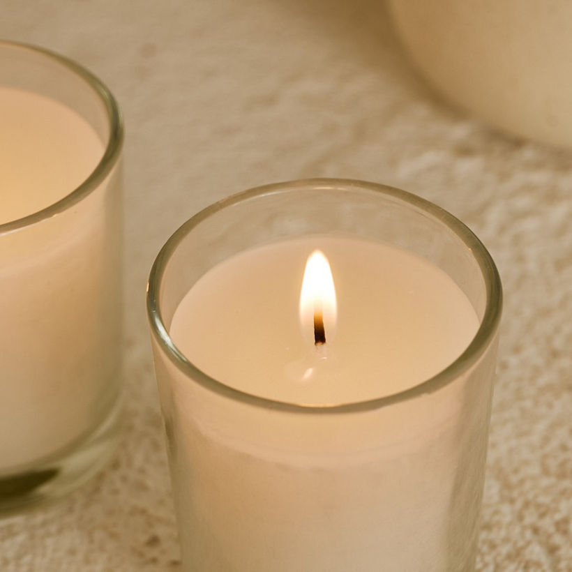 Luna 2-Piece Unscented Votive Glass Jar Candle Set - 10 h - Image 8