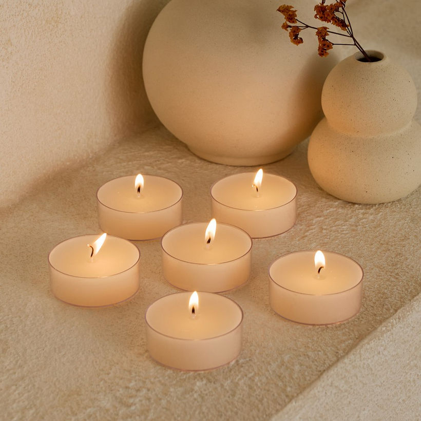 Luna 6-Piece Unscented Jumbo Tealight Candle Set - 8 h - Image 7