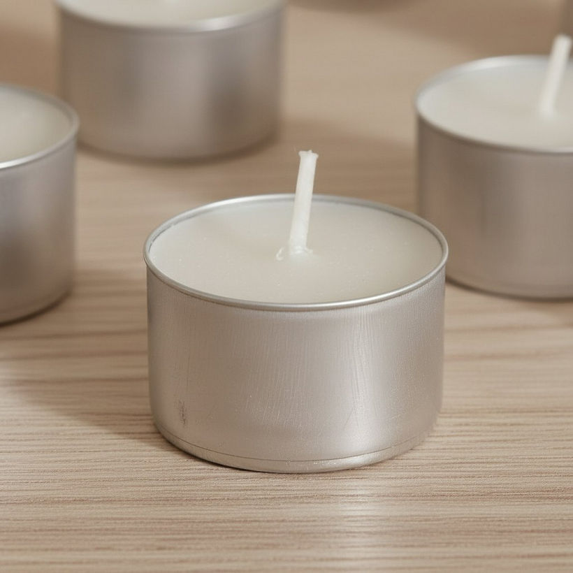 Luna 25-Piece Unscented Tealight Candle Set - 8 h - Image 3
