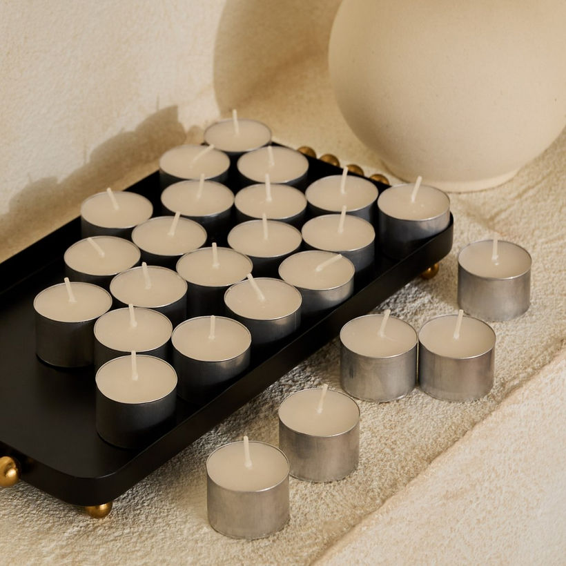 Luna 25-Piece Unscented Tealight Candle Set - 8 h - Image 7
