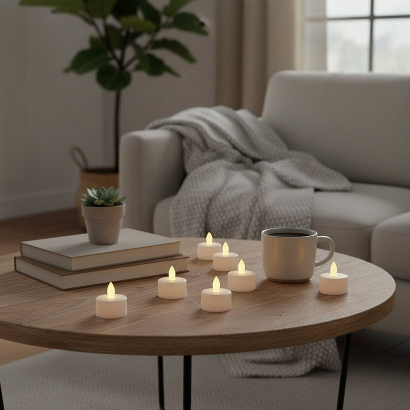 Luna 6-Piece LED Flameless Tealight Set - Image 3