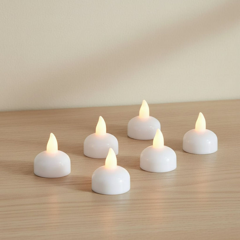 Luna 6-Piece Floating LED Flameless Tealight Set - Image 4