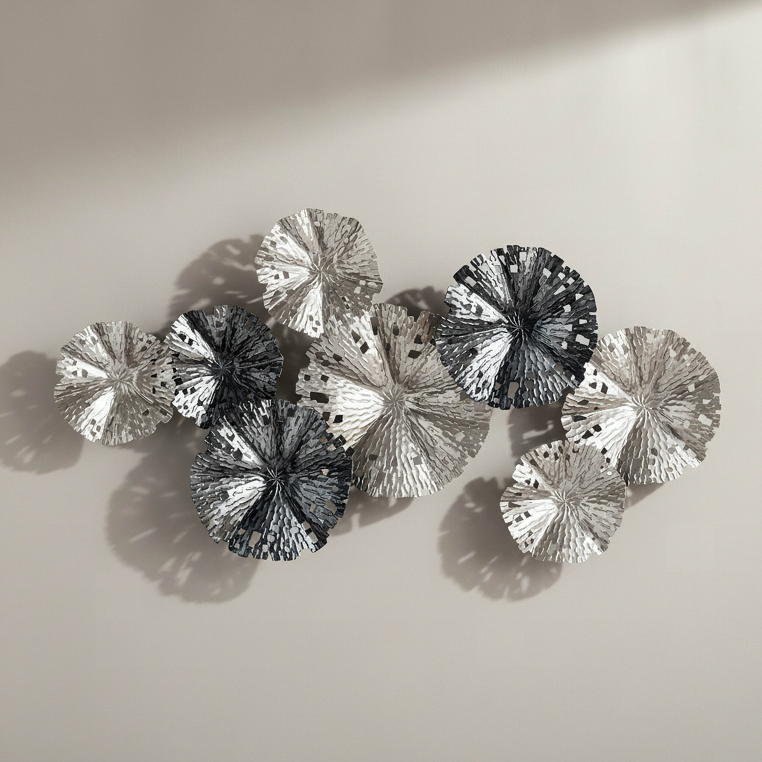 Percy Evara Monochrome Metal Wall Decor - 90x47x6 cm