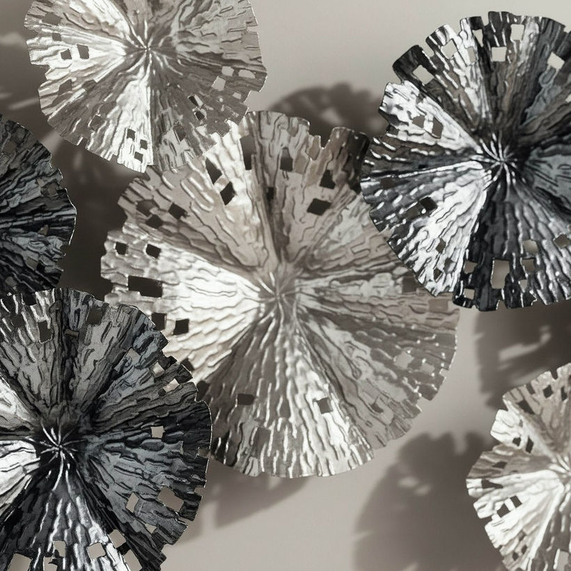 Percy Evara Monochrome Metal Wall Decor - 90x47x6 cm - Image 3