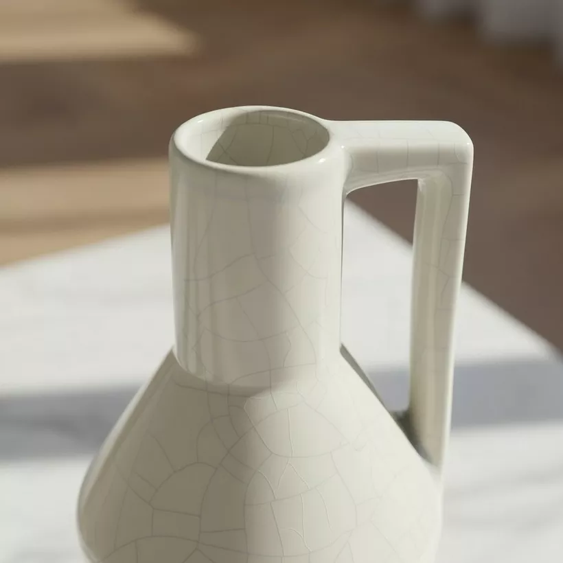 Monochrome Sinatra Antique Crackle Vase - 12.2x12.2x33.9 cm - Image 3