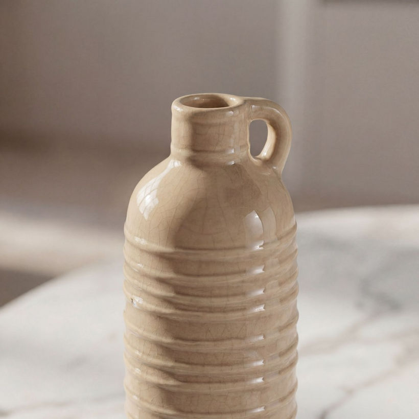 Umber Sinatra Antique Crackle Vase - 7.6x7.6x25.4 cm - Image 3