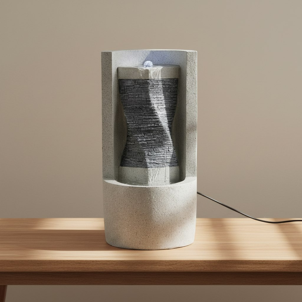 Vera Adele LED Outdoor Abstract Fountain - 34x34x66 cm