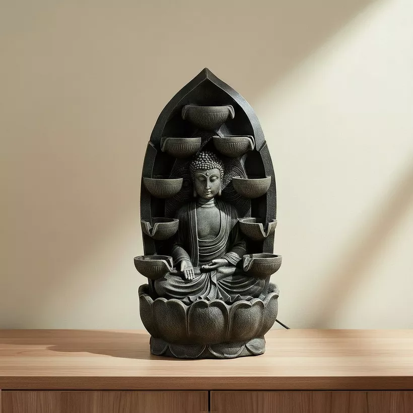 Vera Divine Buddha LED Outdoor Fountain- 39x30x75 cm - Image 3