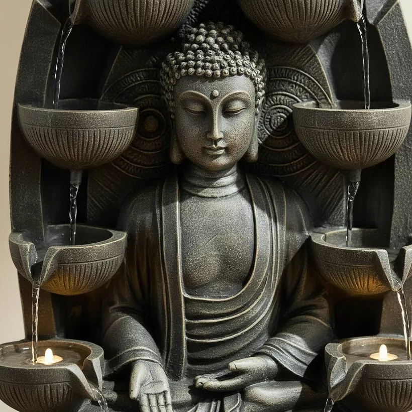 Vera Divine Buddha LED Outdoor Fountain- 39x30x75 cm - Image 4