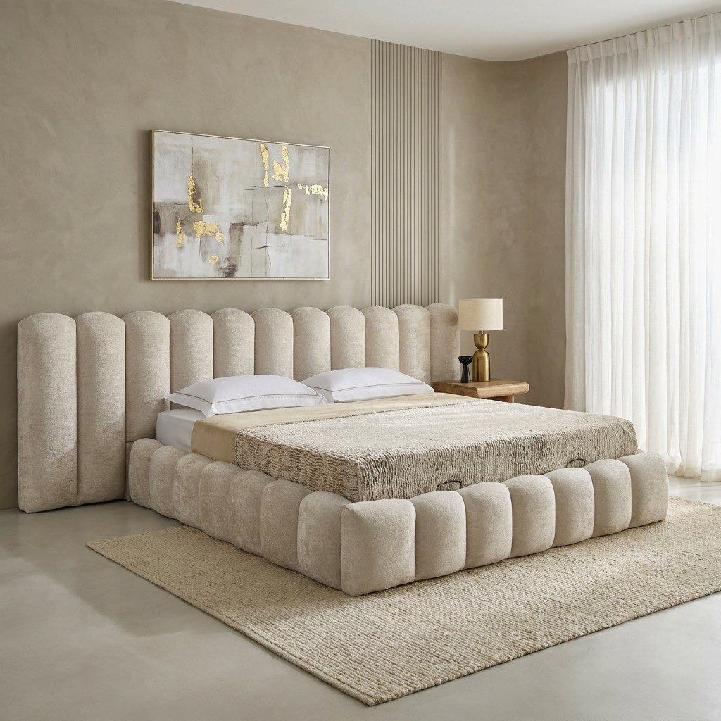 Cloudline Extended Queen Headboard with Hydraulic Base - 160x200 cm