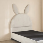 Ivory Hopper Upholstered Single Headboard - 90x200 cm