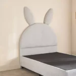 Ivory Hopper Upholstered Single Headboard - 90x200 cm