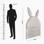 Ivory Hopper Upholstered Twin Headboard - 120x200 cm