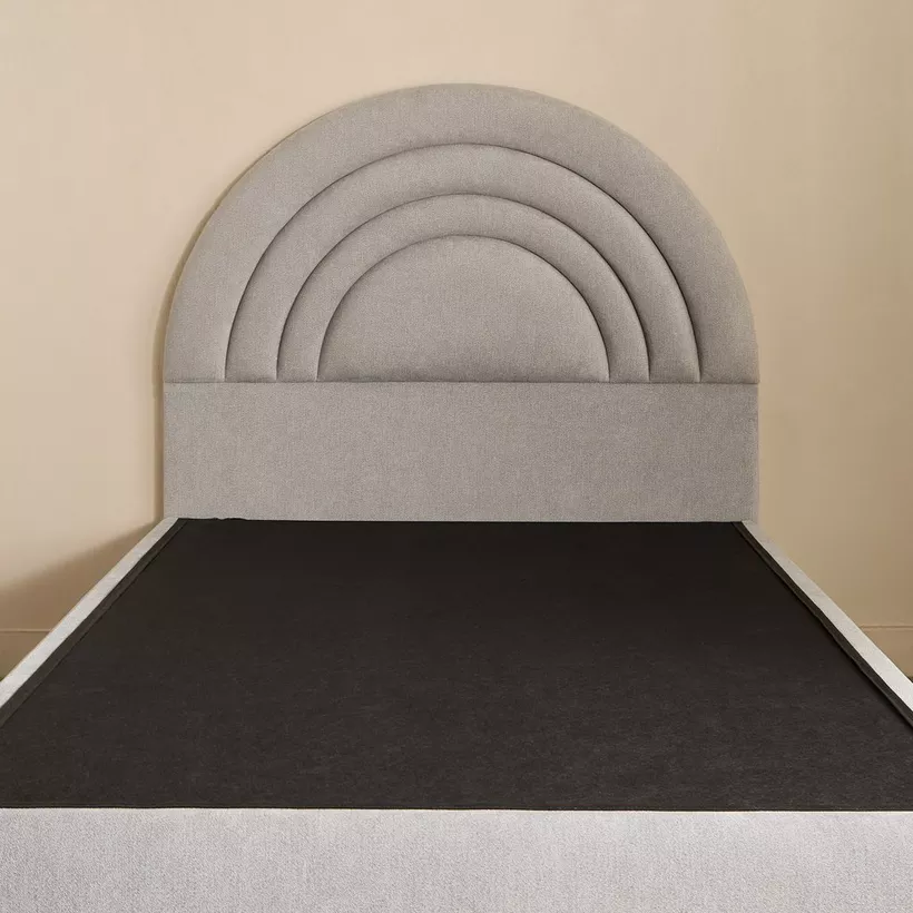 Ivory Crescent Upholstered Single Headboard - 90x200 cm - Image 6