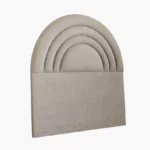 Ivory Crescent Upholstered Twin Headboard - 120x200 cm