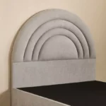 Ivory Crescent Upholstered Twin Headboard - 120x200 cm