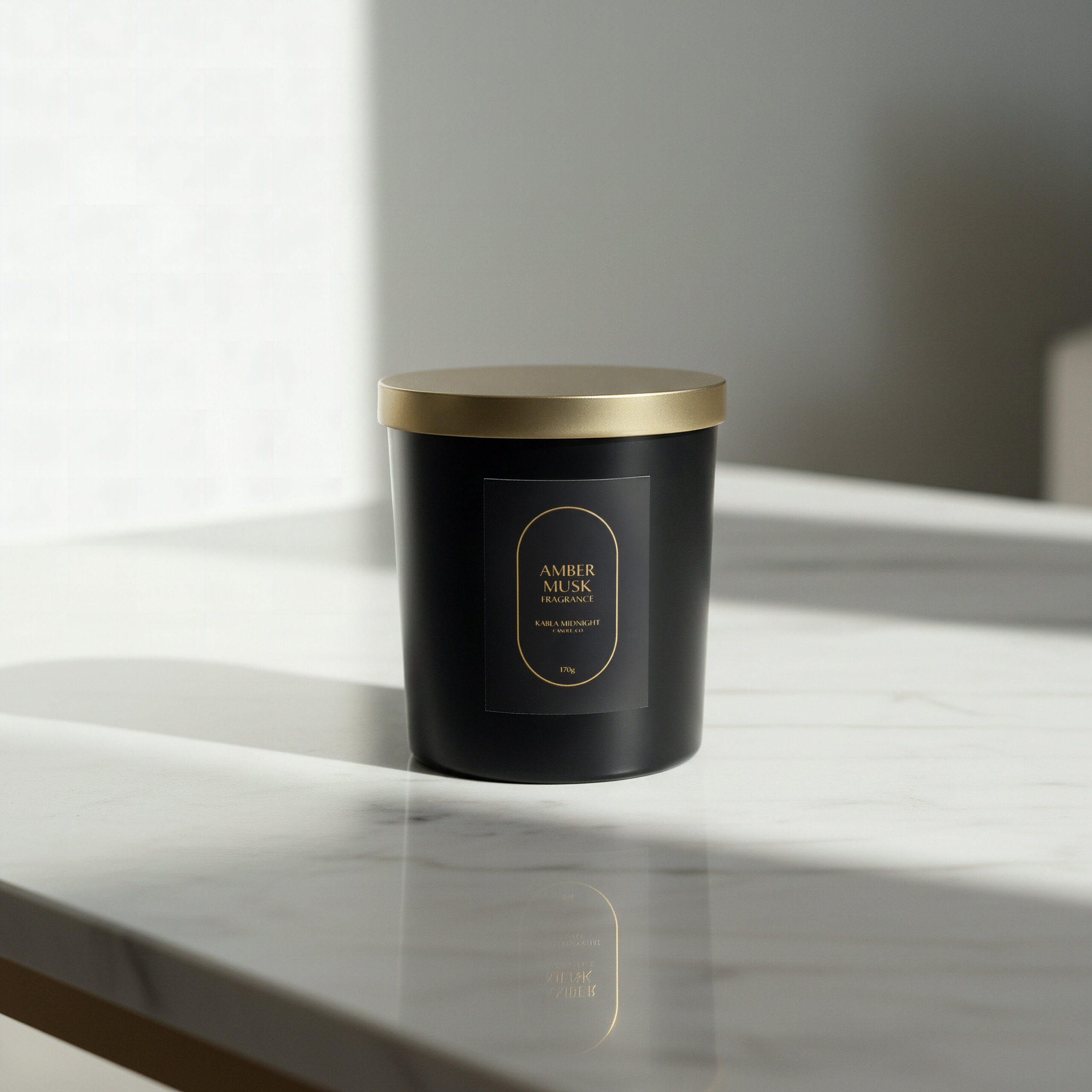 Rabia Midnight Amber Musk Scented Jar Candle with Lid - 170 g