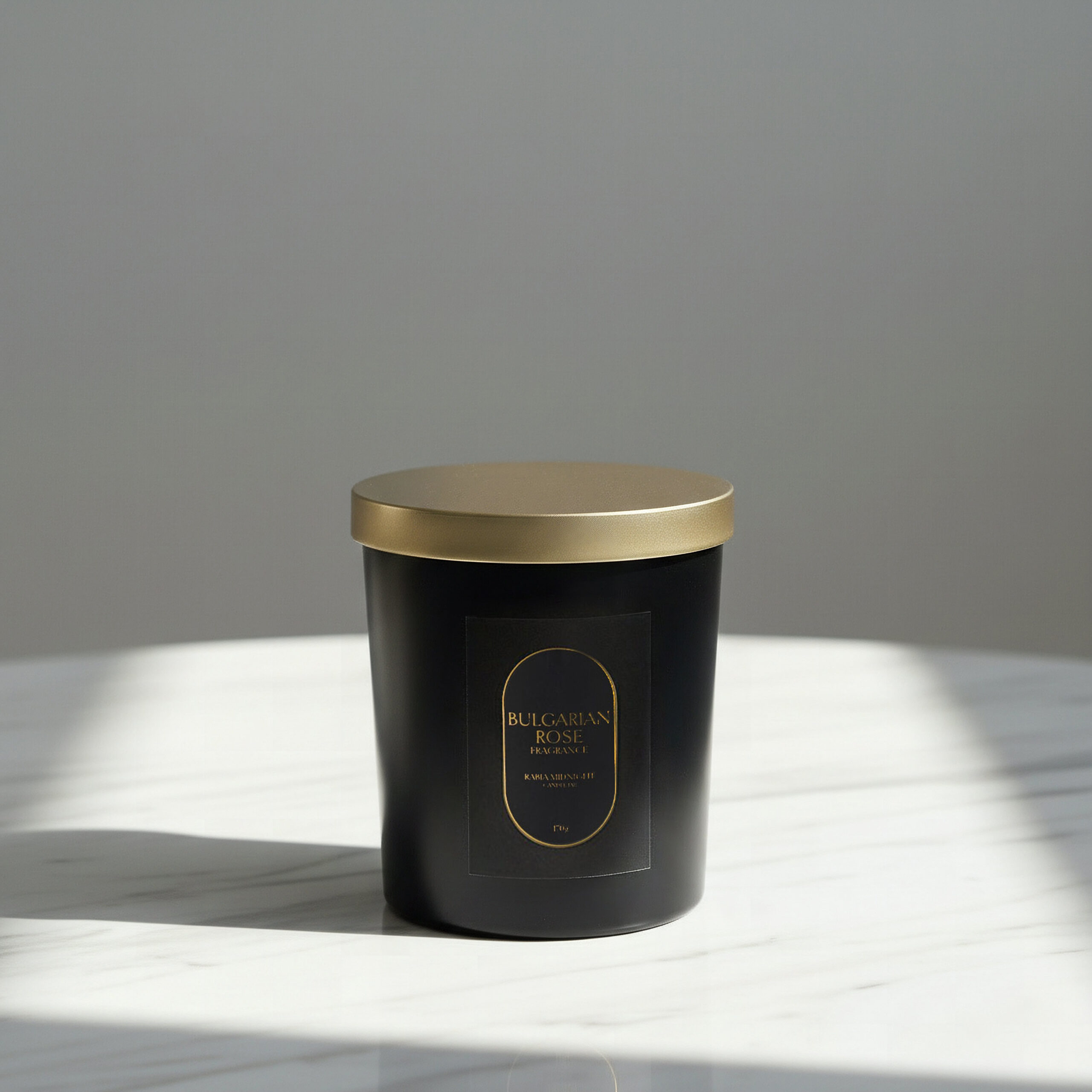 Rabia Midnight Bulgarian Rose Scented Jar Candle with Lid - 170 g