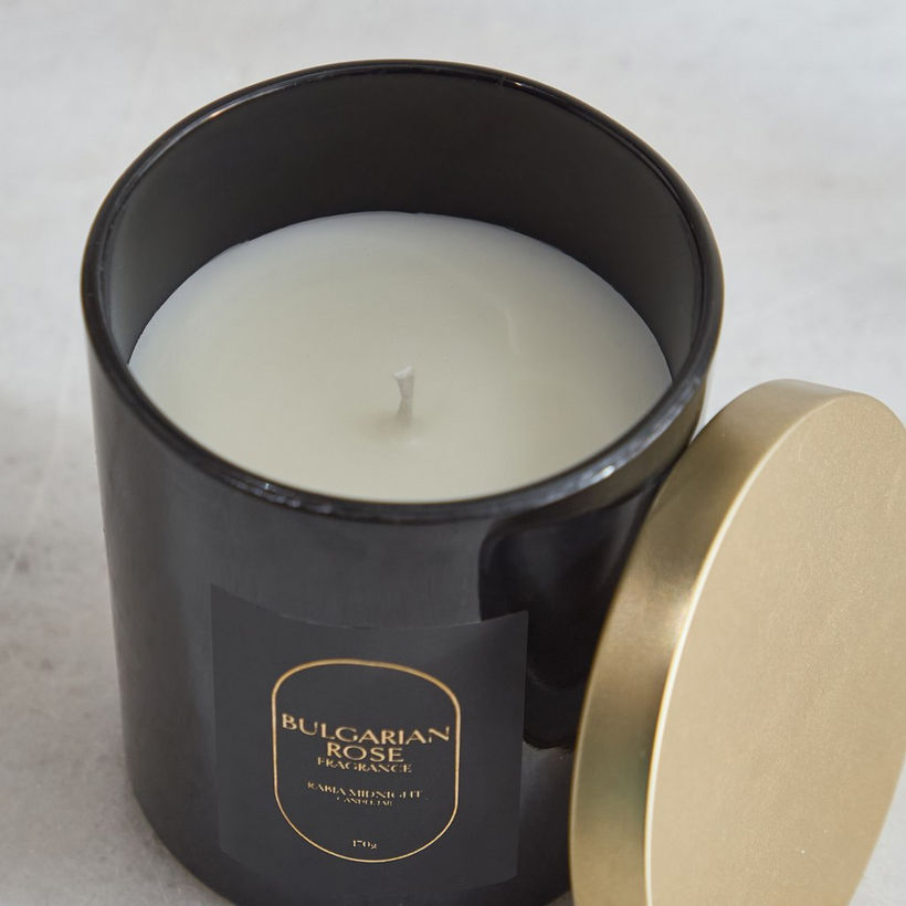 Rabia Midnight Bulgarian Rose Scented Jar Candle with Lid - 170 g - Image 8