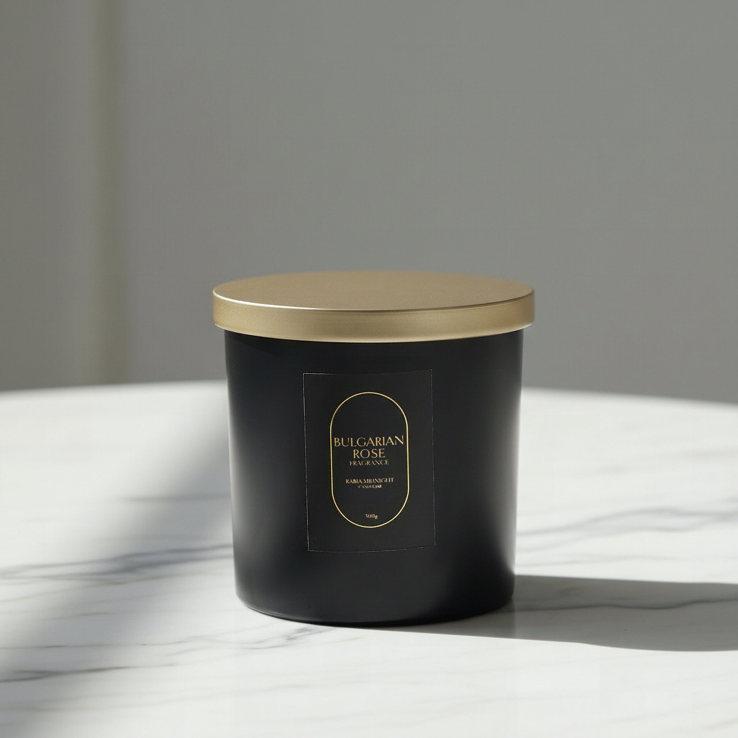 Rabia Midnight Bulgarian Rose Scented Jar Candle with 2 Wicks - 300 g