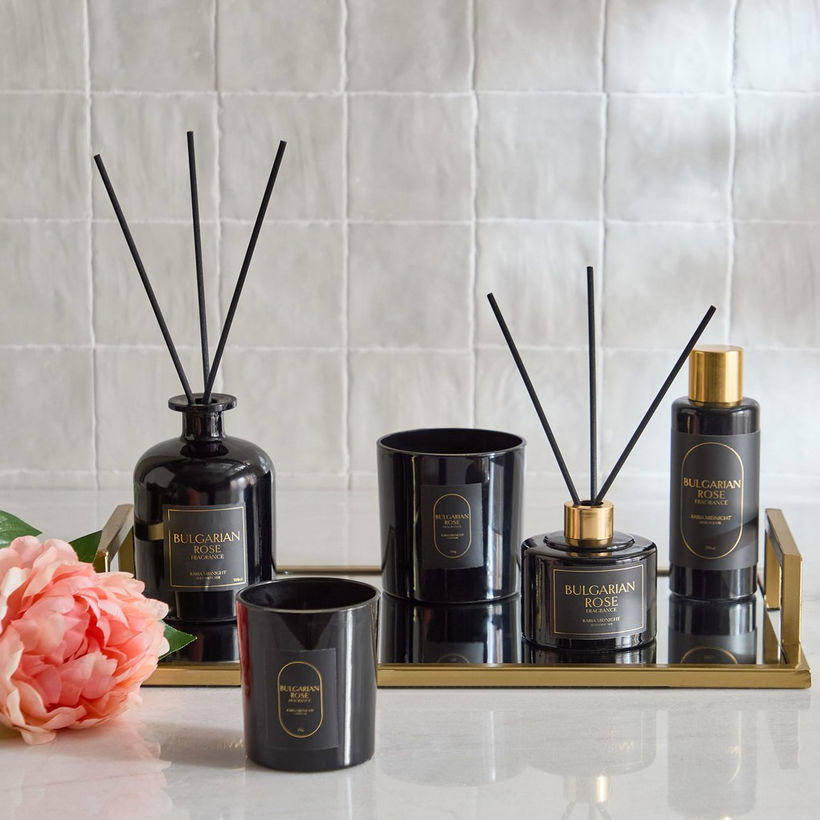 Rabia Midnight Bulgarian Rose Scented Jar Candle with 2 Wicks - 300 g - Image 2