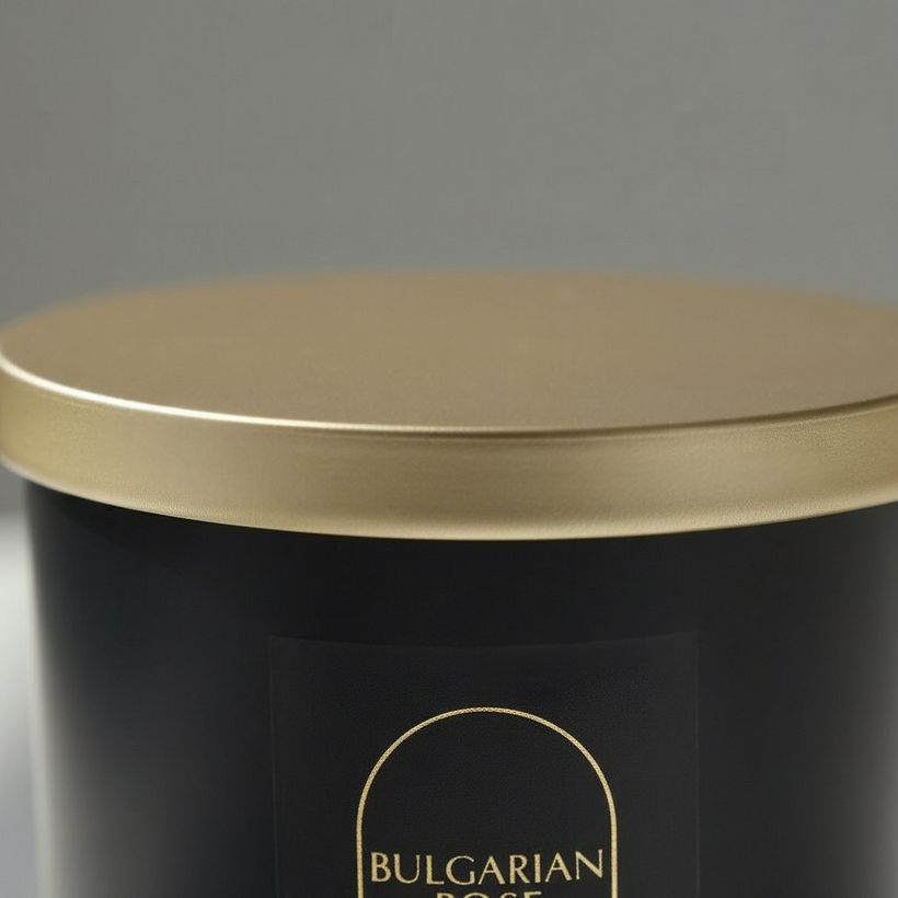 Rabia Midnight Bulgarian Rose Scented Jar Candle with 2 Wicks - 300 g - Image 4