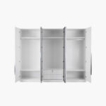 Frankfurt Smart 6-Door Transparent Glass Wardrobe with 2 Drawers
