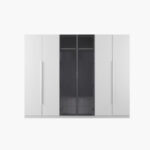 Frankfurt Smart 6-Door Transparent Glass Wardrobe with 2 Drawers