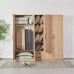 Movo Rivera 5 Door Wardrobe with 2 Drawers and Mirrors