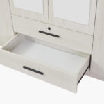 Movo Bellagio 6-Door Wardrobe with 2 Drawers and Mirrors