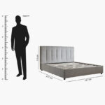 Movo Patara Ozon Upholstered Queen Bed - 160x200 cm